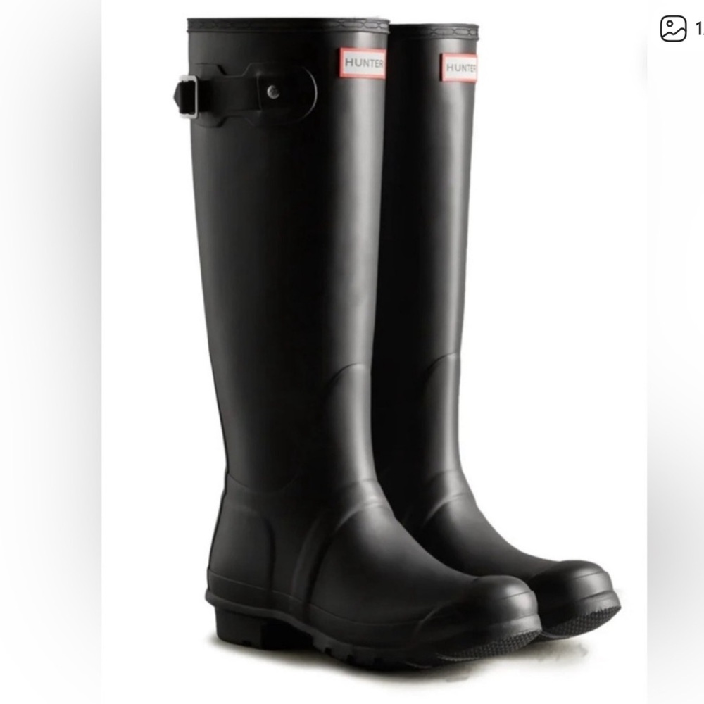 Hunter Women's Black Rain Boots - Original Tall